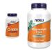 NOW Supplements Vitamin C-1 000 with Rose HIPS Sustained Release Antioxidant Protection* 250 Tablets & Supplements Magnesium 400 mg Enzyme Function* Nervous System Support* 180 Veg Capsules