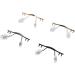 Mayabi Metal Replacement Nose Bridge Set - 5 Pieces Stainless Steel Glasses Bridge for Borderless Frames with Nasal Cushion - Gun Color - Buy Online on GoSupps.com