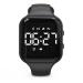 Non-Bluetooth Led Fitness Tracker Watch,Digital Pedometer Watch,with Step Counting/ Distance/ Calories/Stopwatch/Alarm Clock, Great Gift for Kids Teens Girls Boys Xmas Square - black