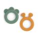 Done by Deer 4329099 Teething ring set of 2 silicone - Deer friends ochre/green