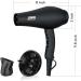 JINRI 1875W Negative Ion Hair Dryer - Professional Blow Dryer with Diffuser & Concentrator 2 Speed & 3 Heat Settings - International Shipping Available - Buy Online on GoSupps.com