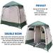 EasyGo Product Shower Shelter  Giant Portable Outdoor Pop UP Camping Shower Tent Enclosure  Changing Room  2 Rooms  Instant Tent  7.5' Tall x 4' Deep x 7.5' Wide  Green - Buy Online on GoSupps.com
