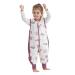 Baby Sleep Sack with Feet Winter 2.5 TOG 100% Cotton Baby Sleep Bag with Legs Sleeveless with 3 Methods Zipper Toddler Sleeping Sack for Newborns and Infants 12-24 Months (Dark Purple Animal M)