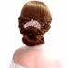Peacock Hair Combs - 2 PCS Pearl Rhinestone Hairpins for Bridal Wedding - Crystal Hair Accessories in Silver & Mixed Colors - Buy Online on GoSupps.com