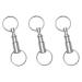 Rongbo 3 Pack Quick Release Detachable Pull Apart Key Rings Keychains Double Spring Split Snap Seperate Chain Lock holder Convenient Accessory Gift (3Pack)