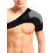 KeuLEn Shoulder Stability Brace Adjustable Shoulder Brace Support with Pressure Pad Light Breathable Neoprene Rotator Cuff for Sport Dislocated AC Joint Labrum Tear Shoulder Pain (Left Shoulder)