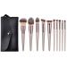 Champagne Gold 10-Piece Makeup Brush Set - Lip Powder & Foundation Brushes for Flawless Application | International Shipping Available - Buy Online on GoSupps.com