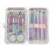 Nail Clipper Set Colorful Titanium Nail Clippers Set 7 Pieces Stainless Steel Nail Scissors Beauty Nail Art Manicure Pedicure Nail Tool Nail Clipper Kit