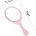 Dzrige Vintage Handheld Mirror with Powder Puff - Pink | Travel Makeup Mirror - Buy Online on GoSupps.com