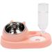 Cat Food Bowl Set - Cat Food Bowls for Food and Water Cat Bowls for Food and Water with Stand Automatic Bowls Set for Cats Dogs and Puppies Wood.l C: Pink Stainless Steel Bowl - Buy Online on GoSupps.com