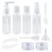 11 pieces of travel bottles set refillable travel containers plastic toilet articles containers with small spray bottles transparent cultural bags exhaustive travel accessories for cosmetics make-up