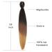 28-Inch Ombre Pre-Stretched Braiding Hair - 6 Packs Yaki Texture Kanekalon Extensions (1B-30-27) - Buy Online on GoSupps.com