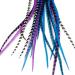 Real Feather Hair Extensions - Moonlight (3 Feathers)