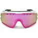 Phieres Sharkbiteph Origin - Eco-Friendly Unisex Sports Glasses | Polarized UV400 Protection Extended Ventilation Stylish MTT WHT Pink/Cherry - Buy Online on GoSupps.com