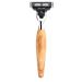 M HLE Nassrasierer - Kosmo Serie - compatible with Gillette-Klingen - Olivenholz