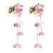 2pcs Pink Silk Flower Hair Clips Duckbill Clips Tassel Barrettes Clips Temperament Hair Accessories MGPFERD