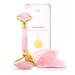 ROSELYNBOUTIQUE Gua Sha Facial Tools Manual Facial Massage Stick - Face Massager Guasha Skin Care Tool for Men Women (Pink w Roller)