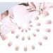 French False Nails Pink Gradient Press on Nails Natural Square Stick on Nails Ballerina Acrylic Short Fake Nails 24pcs for Women and Girls - Buy Online on GoSupps.com