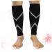 Mobestech 1 Pair Compression Socks Calf Compression Sleeve Football Calf Sleeve Night Run Large Black
