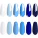 Vishine Gel Nail Polish Set- Summer Blossoms 6 Colors Blue White Nail Gel Polish Kit Soak Off LED Lamp Gel Nail Kit Nail Art Manicure Salon Home DIY Set - Buy Online on GoSupps.com