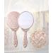 XPXKJ Handheld Mirror with Handle for Vanity Makeup, Home, Salon, Travel Use - Rose Gold Carved | 1 Count - Buy Online on GoSupps.com