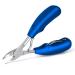 URAQT Toenail Clippers Precision Nail Clippers Toenail Cutter for Thick Nails Heavy Duty Stainless Steel Cuticle Scissors Nail Nippers Ingrown Thick Toenails Scissor with Protective Cover Blue