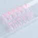 Buy French Tip Press On Nails - Pink Coffin Short Stick On Nails | Y2K Design Full Cover Soft Gel Tips - 12 Sizes Available - Buy Online on GoSupps.com