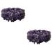 TEHAUX Womens Bracelet 2pcs Chunky Chakra Bracelet Irregular Bracelet Crystal Beads Layer Crystal Bracelet Layer Gemstone Crystals Bracelet Women Gemstone Bracelet To Heal Purple Rope