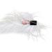xbiez Girls Hair Clip Sparkly Hairpin Y2K Bunches Headdress Hair Accessories Feather Large Crystal Duckbill Clip Hairpin 3