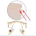 NOYOTA Metal Nose Pad Holder for Rimless Glasses | Replacement Nose Bridge for Reading Glasses | 1 Piece Gold - Buy Online on GoSupps.com