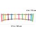 UEETEK Colorful Ladder Bird Toy 12-Step Flexible Ladders Wooden Rainbow Bridge Swings for Parrots Pet Trainning (Random Color) - Buy Online on GoSupps.com