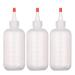 NAUZE 3 Pieces Applicator Bottle with Tip Squeeze Hair Oil Hair Color Applicator Plastic Hair Washing Bottle for Home Salon DIY(240ml)