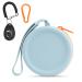 Delicacies made of silicone 2 pieces feed bag for (sky blue) dog training dog accessories pocket size easy to clean odorless zip design portable treat for dogs () sky blue 1PCs