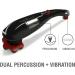 PUREWAVE CM-07 Black/Red Dual Motor Percussion & Vibration Massager - 8 Attachments - Buy Online on GoSupps.com