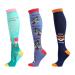3 Pairs Combination XXL Size Compression Socks Varicose Vein Suitable for Diabetic Cycling Sports Men's Socks Women (Color : ZH420 Size : XXL EUR 43-47) XXL EUR 43-47 Zh420