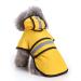 Lifeunion Dog Reflective Raincoat with Hood and Harness Hole - Waterproof Slicker Poncho for Small Medium Dogs - Medium Yellow - Buy Online on GoSupps.com