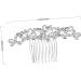 Ipetboom Rhinestone Headpiece Comb Hair Combs Barrette Crystal Rhinestone Hair Accessories Bridal Pearl Hair Comb Bridal Headpiece Alloy Hairpin Floral Hair Comb White Wedding Bride Hair up - Buy Online on GoSupps.com