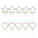 10pcs Exquisite Creative Sparkler Candles Cake Toppers Candle Ornament for Birthday Wedding Anniversary Valentines Day Christmas Festival ect (5 pcs Heart 5 pcs Star)