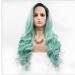 BGHJUE Wig Accessories Synthetic Hair Wig Natural Bangs Pixie Cut With Highlights For Women Fluffy Green Roll