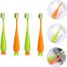 Minkissy Manual Toothbrush Set - 16 Pcs Carrot Design for Kids | Soft Fur Contour Oral Care Brushes - Buy Online on GoSupps.com