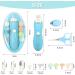 Vicloon 11 in 1 Electric Baby Nail Trimmer Set - LED Light, Whisper Quiet Design, 9 Grinding Heads, Nail Cutter - Blue - Buy Online on GoSupps.com
