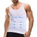 Men's Mistirik Compression Shirt - Slimming Body Shaper Vest - White XL - Buy Online on GoSupps.com