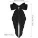 RSYHVG 2 Pieces Soft Silky Satin Hair Clip Long Tail French Ribbon Hair Pins Metal Bowknot Clips 90's Accessories for Party Valentine's Day Women Girl (Black+Black) - Buy Online on GoSupps.com