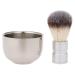 Pofet men's shaving brush with soap shell cream cup cup hairdressing salon men face beard cleaning tools set portable and useful