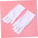 Housoutil 1 Pair Nail Anti Uv Glove Chinese Wooden Pillow Half-Finger Silicone Ear Display Glove Uv Shield Glove White Manicure - Buy Online on GoSupps.com