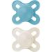 MAM Original Start Soother 0-2 Months (Pack of 2) Baby Soother Made from Sustainable Material SkinSoft Silicone Teat with MAM Soother Case Blue Plain Blue