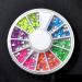 6 Colors 2-3mm Neon Rivet Round Square Metallic Studs Rhinestone Fashion 3D Nail Art Decoration - Buy Online on GoSupps.com