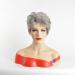 Royalfirst Short Curly Wigs for Women | Silver-Gray Heat-Resistant Hair Wig with Ponytail & Free Wig Cap - Buy Online on GoSupps.com