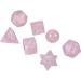 Buy Nupuyai 7 Pieces Rose Quartz Platonic Solids Set - Sacred Geometry & Reiki Healing Crystals - Gift Box - International Shipping - Buy Online on GoSupps.com