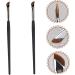 PLAFOPE 2pcs Eyebrow Brush Flat Thin Eyeliner Brush Women Makeup Brush Angled Brush Eye Shadow Brush Metal - Buy Online on GoSupps.com